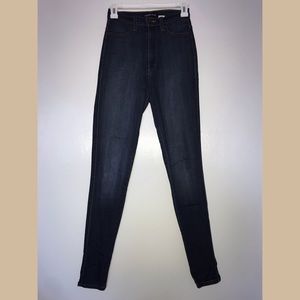 High waisted skinny jeans